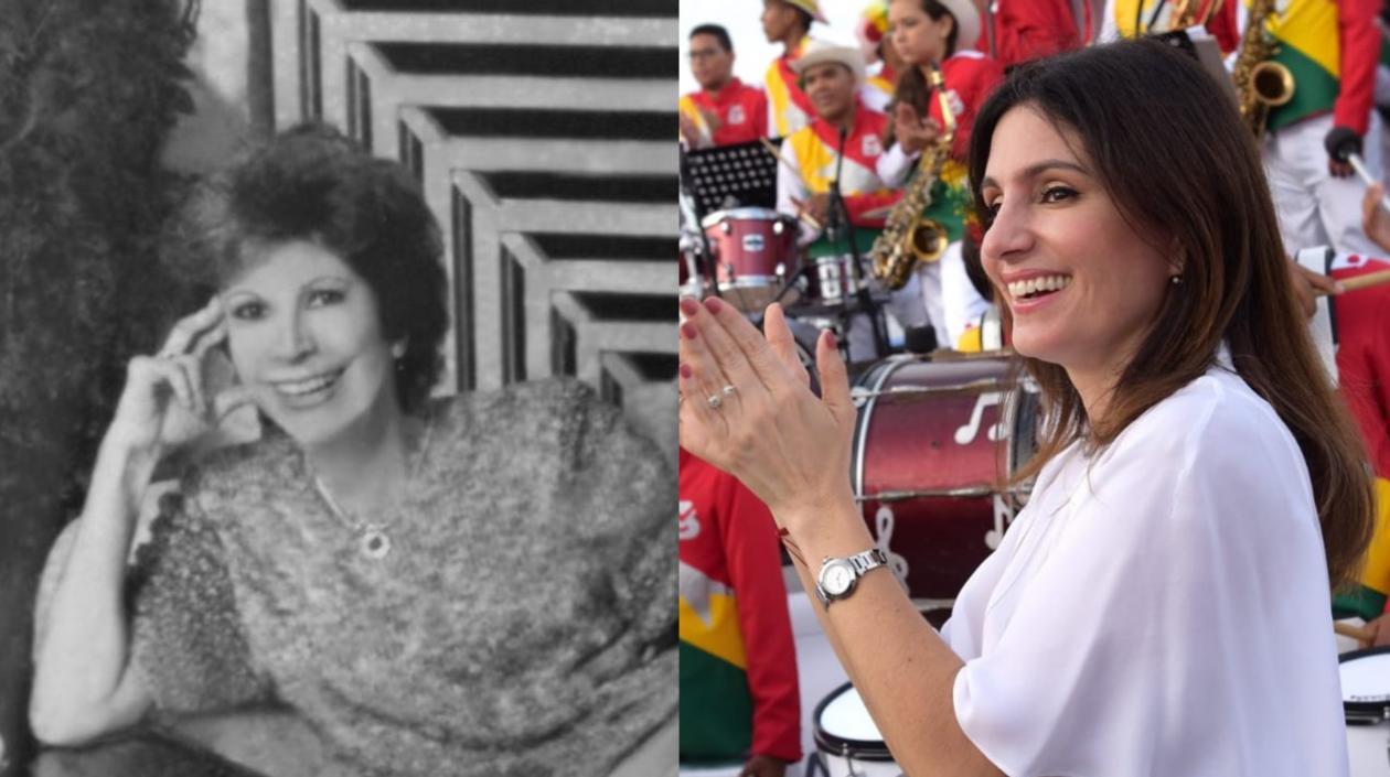 Adelita Chaljub de Char, mamá del Alcalde fallecida hace dos décadas, y Katia Nule de Char, esposa.