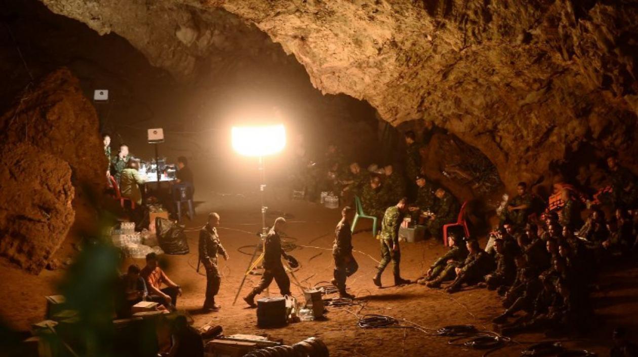 Rescate de niños en cueva en Tailandia.