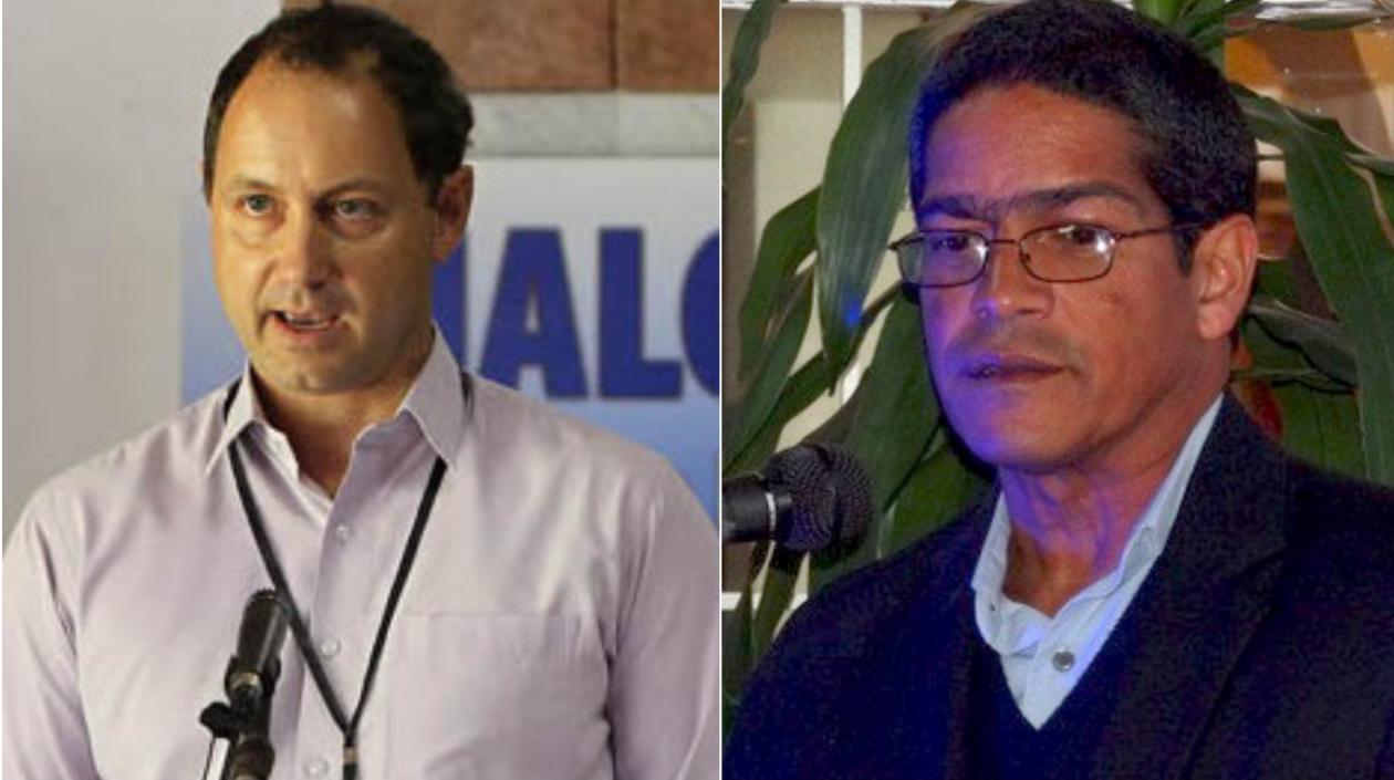 Los delegados Dag Nagoda, de Noruega, e Iván Mora Godoy, de Cuba.