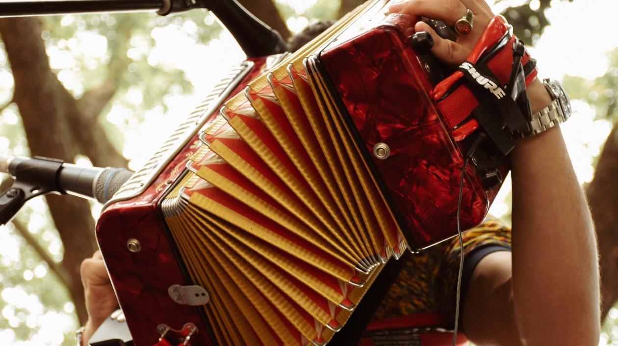 Acordeonero en el Festival Vallenato.