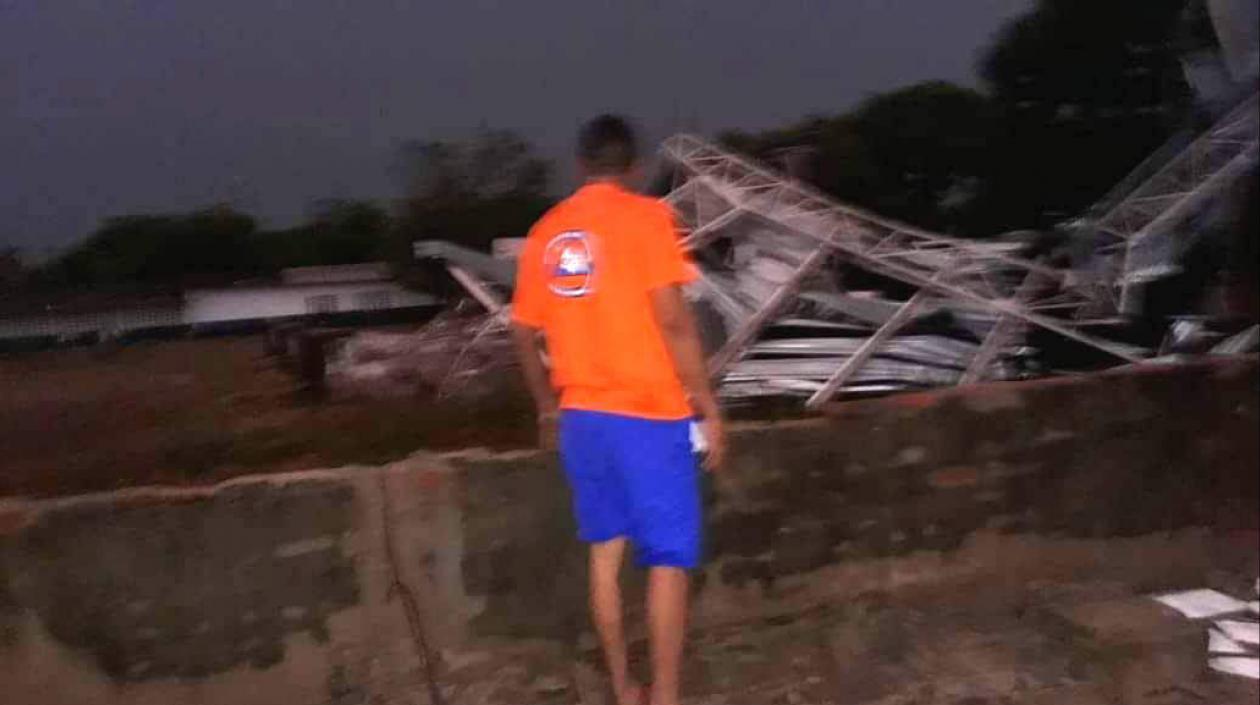 Daños causados por el vendaval.