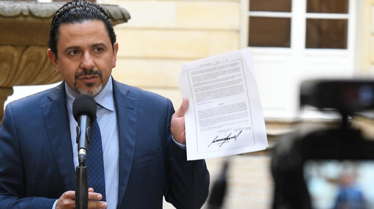 Miguel Ceballos, alto Comisionado de Paz.