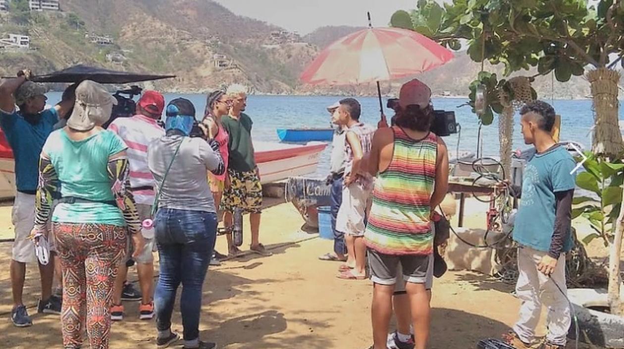 Grabaciones de 'Pescaíto', serie de Telecaribe.