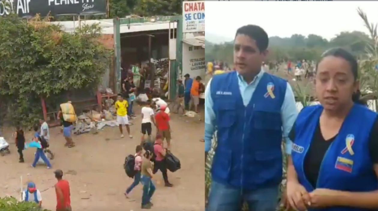 La diputada grabó un vídeo del lado colombiano de una trocha cercana al puente internacional Simón Bolívar.