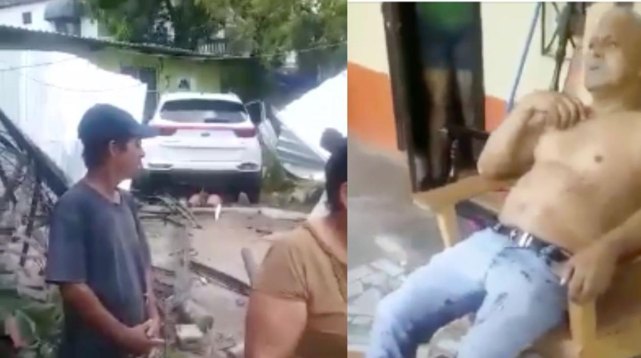 Colombiano fue asesinado en Honduras. En la foto, derecha, momentos después de ser herido.