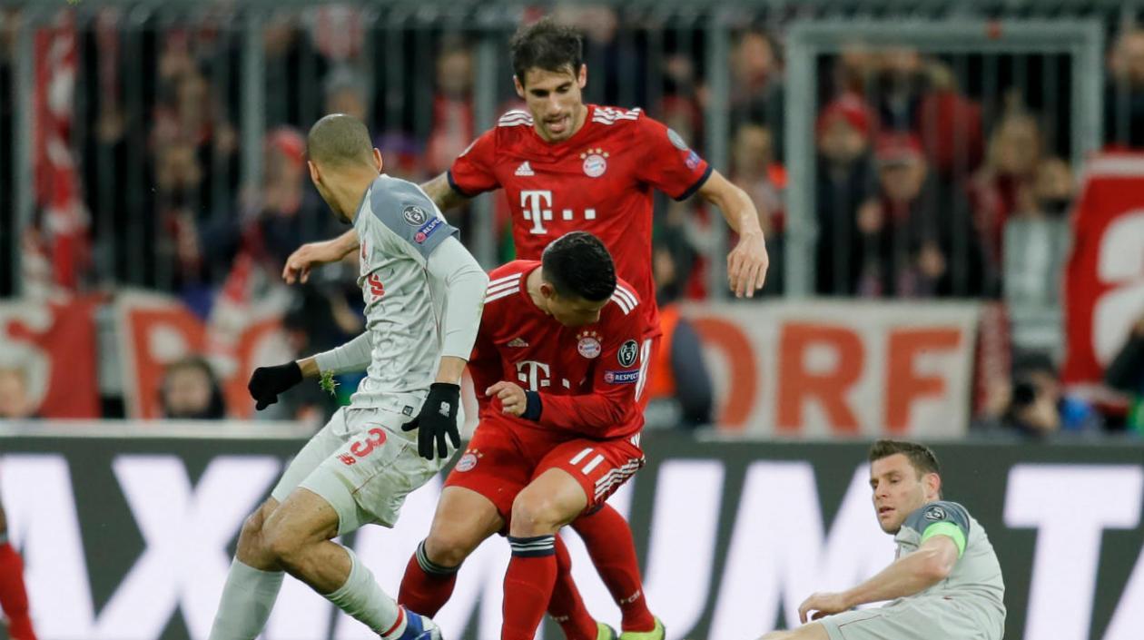 James Rodríguez, jugador del Bayern Múnich. 