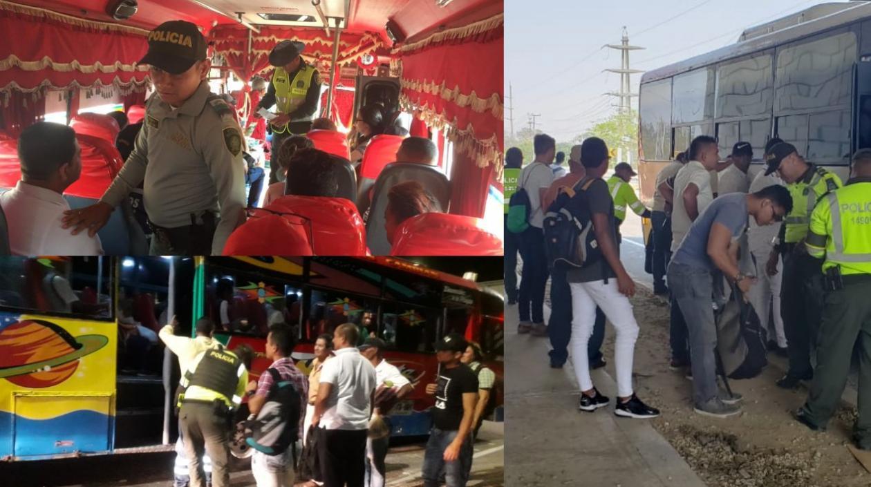 Los operativos son en las vías por donde transitan los buses intermunicipales.