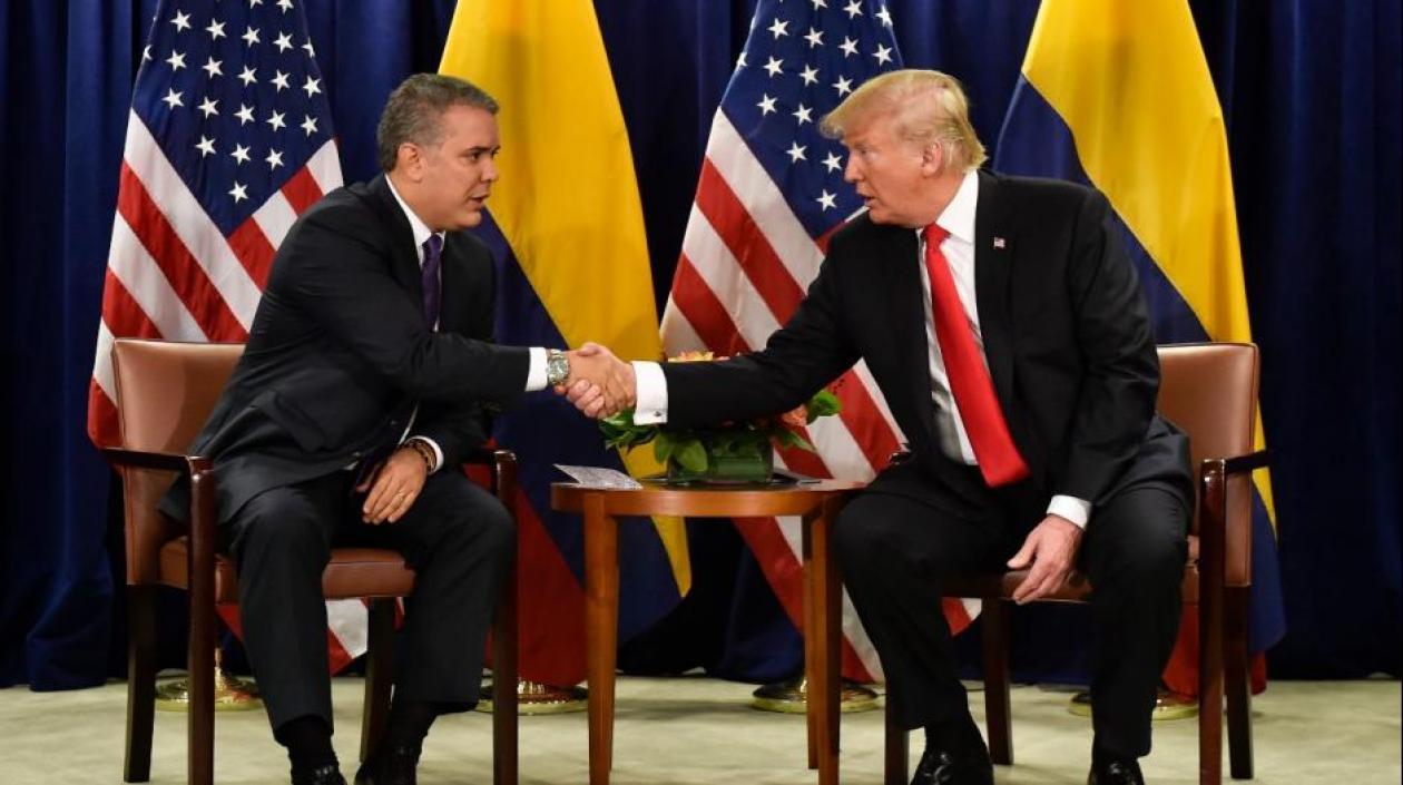 Iván Duque y Donald Trump.