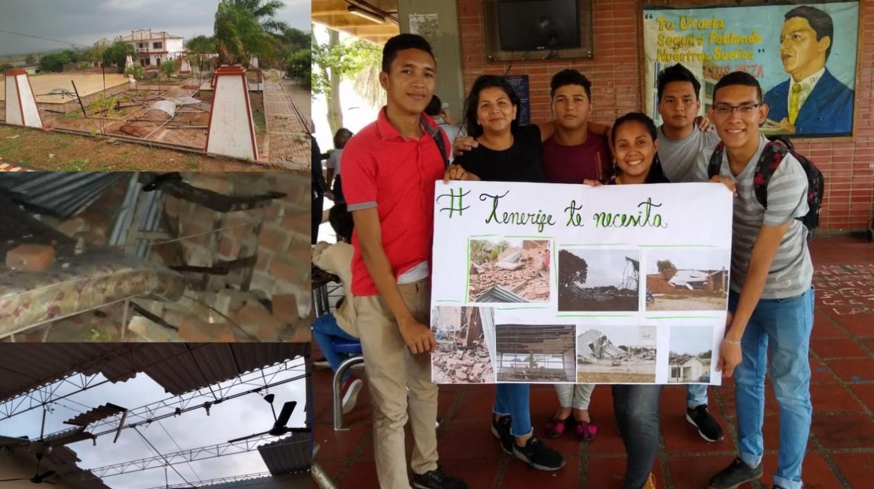 De izquierda a derecha Ángel Charris, estudiante de Ingeniería Industrial; Daniela Padilla, de Ingeniería Química, Julio Gómez, estudiante de Historia, Martha Ospino, José Moreno, licenciatura en Ciencias Sociales y Mauricio, estudiante de Sociología.