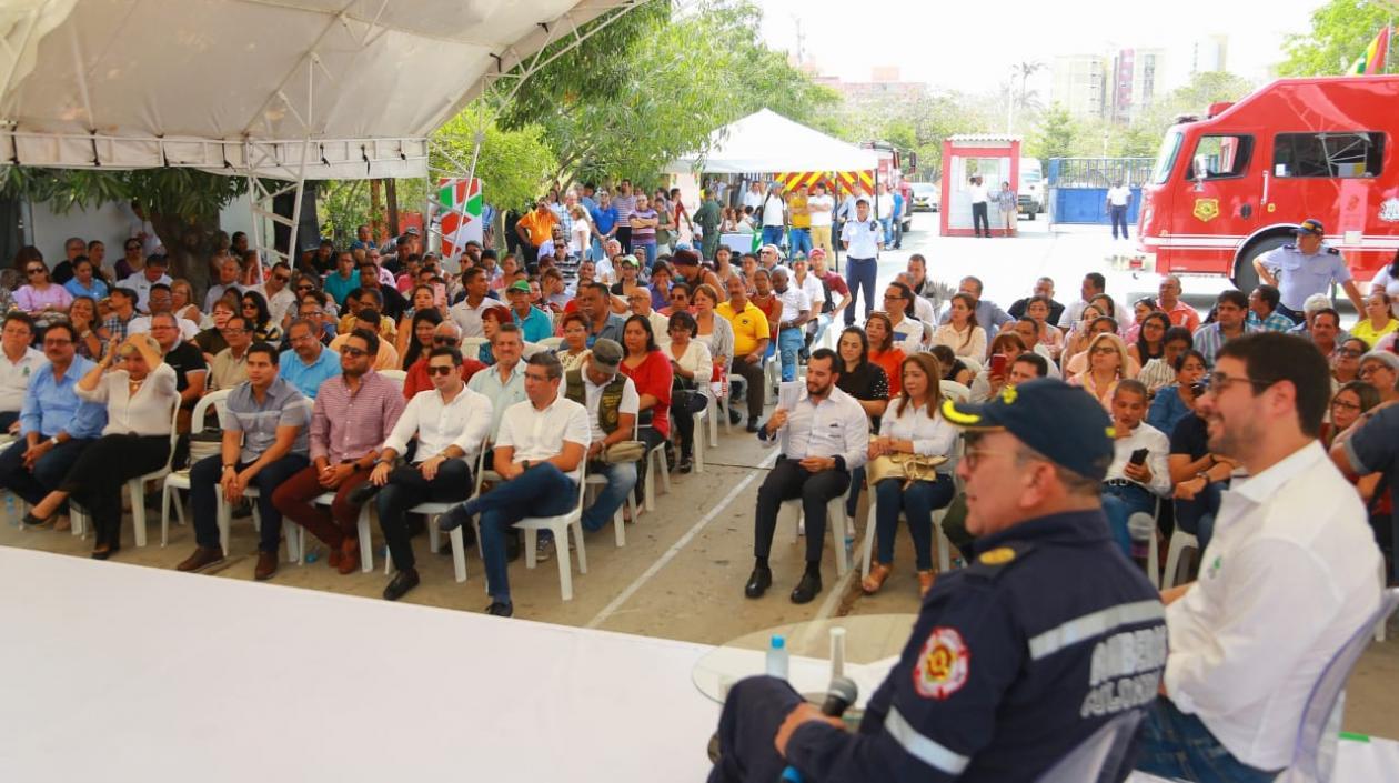 Rendición de cuentas de la Secretaría de Gobierno fue en la estación de bomberos 11 de noviembre.