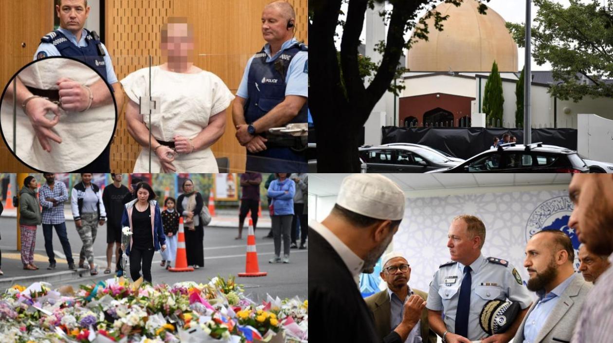 El sospechoso hizo un gesto característico de los grupos supremacistas blancos.