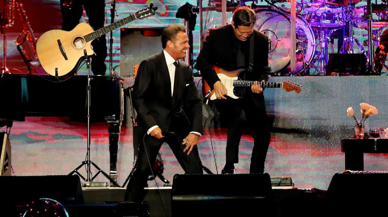 Luis Miguel durante su presentación en Bogotá. 