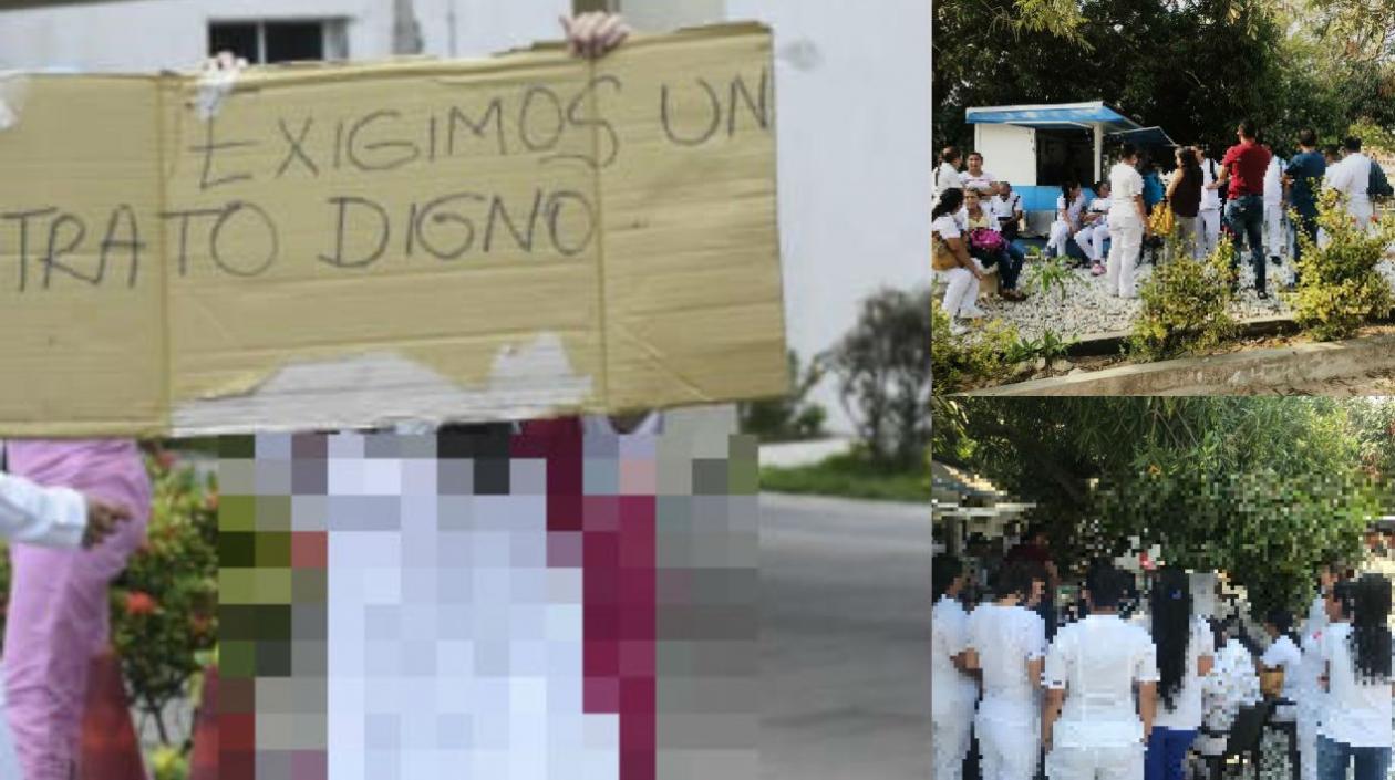 Protesta en el CARI Mental.