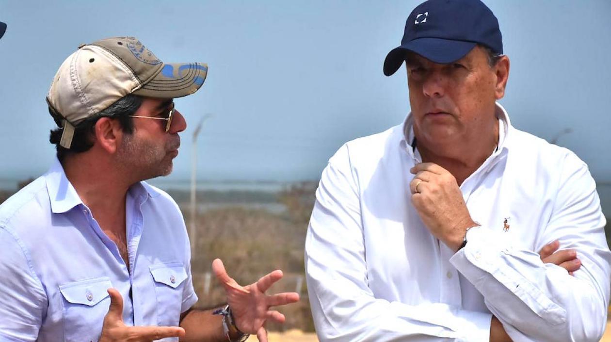 El Alcalde Alejandro Char y el presidente del Grupo Argos Jorge Mario Velásquez.