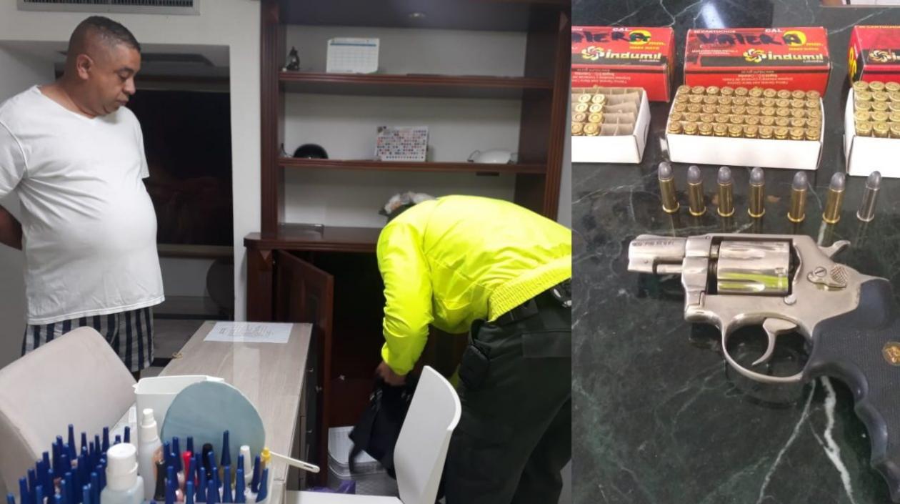 Momentos en que allanaban el spa, en busca del arma de fuego del hombre que amenazó a contratista de Electricaribe.