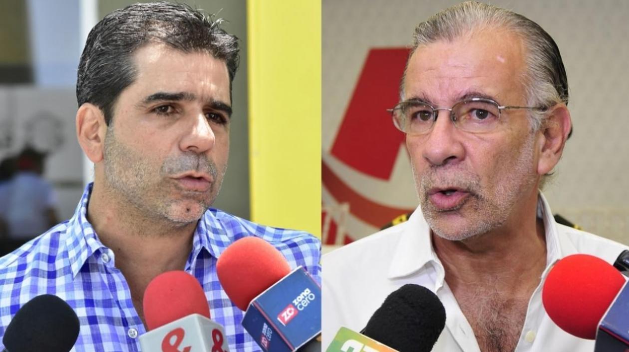  El Alcalde de Barranquilla Alejandro Char y el Gobernador del Atlántico Eduardo Verano De La Rosa