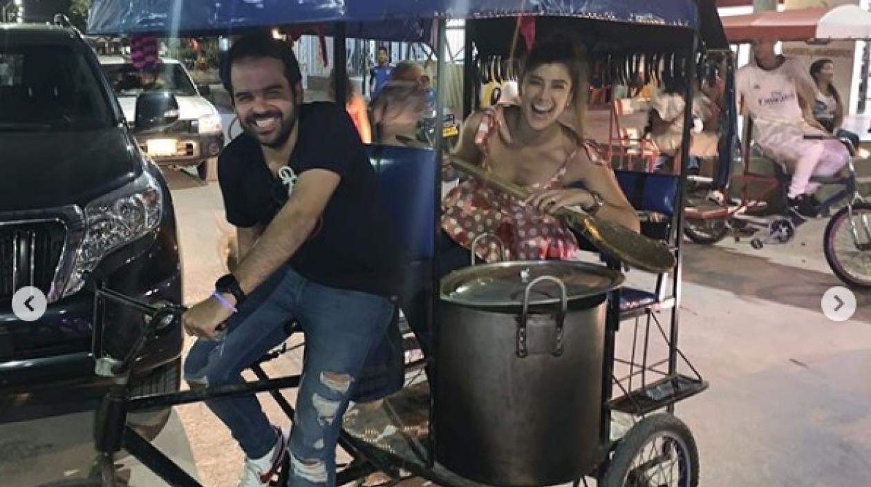 Los novios Felipe Restrepo y Andrea Jaramillo.