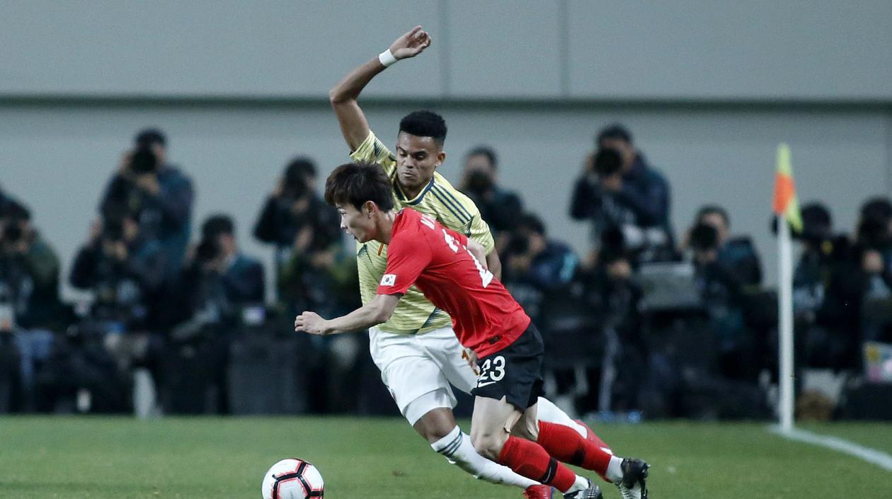 Luis Díaz en una secuencia del partido ante Corea del Sur.