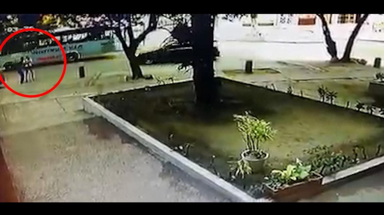 Momento de la riña.