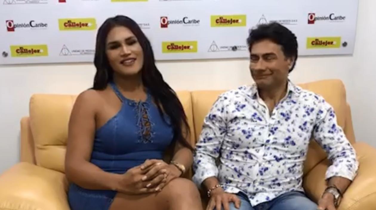 La modelo y exMiss Mundo Colombia María Gabriela Isler y el actor Mauro Urquijo.