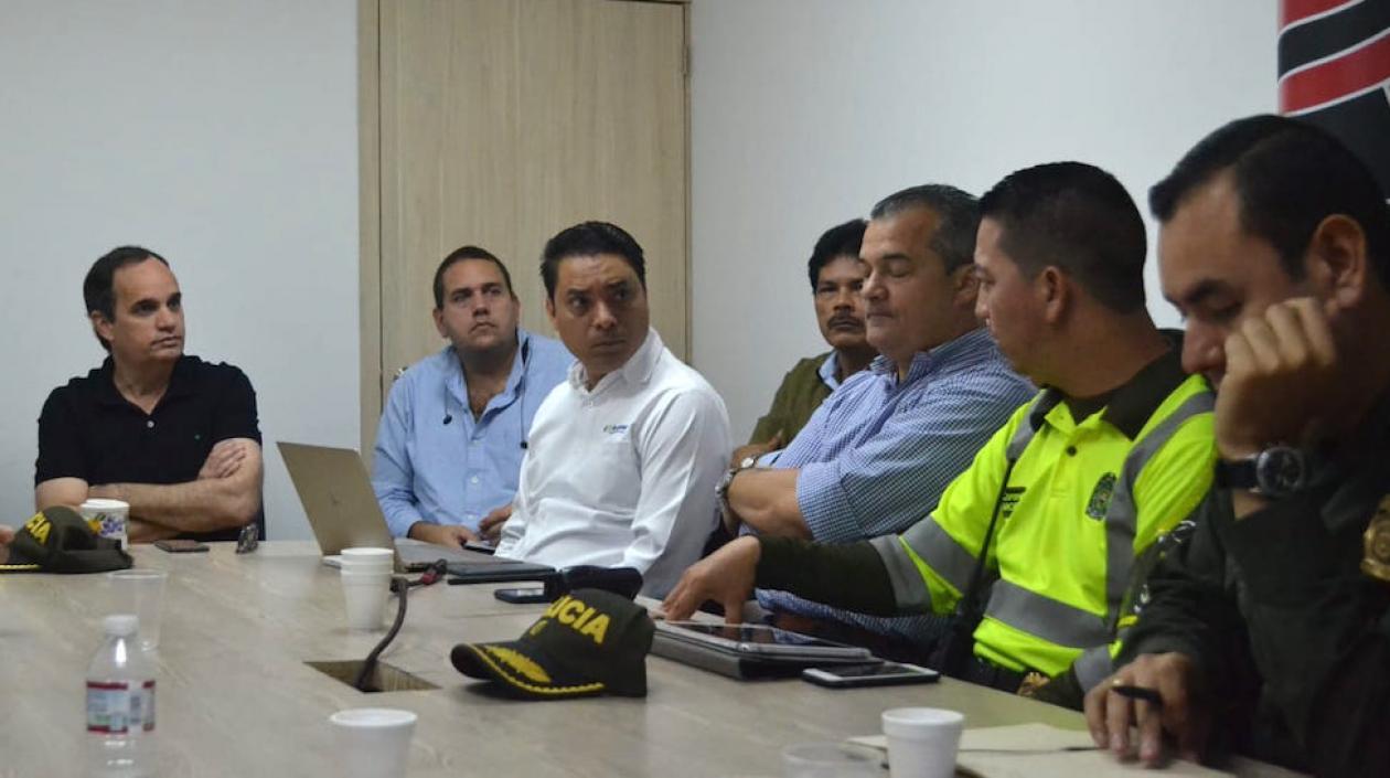 El Secretario del Interior, Guillermo Polo, presidiendo la reunión.