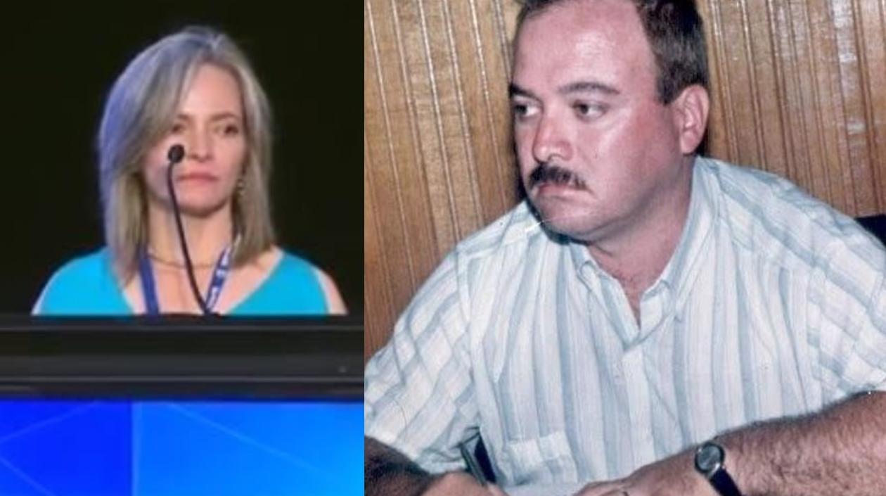 Myriam Carvajal, en representación de su familia, asistió al homenaje a Nelson Carvajal.