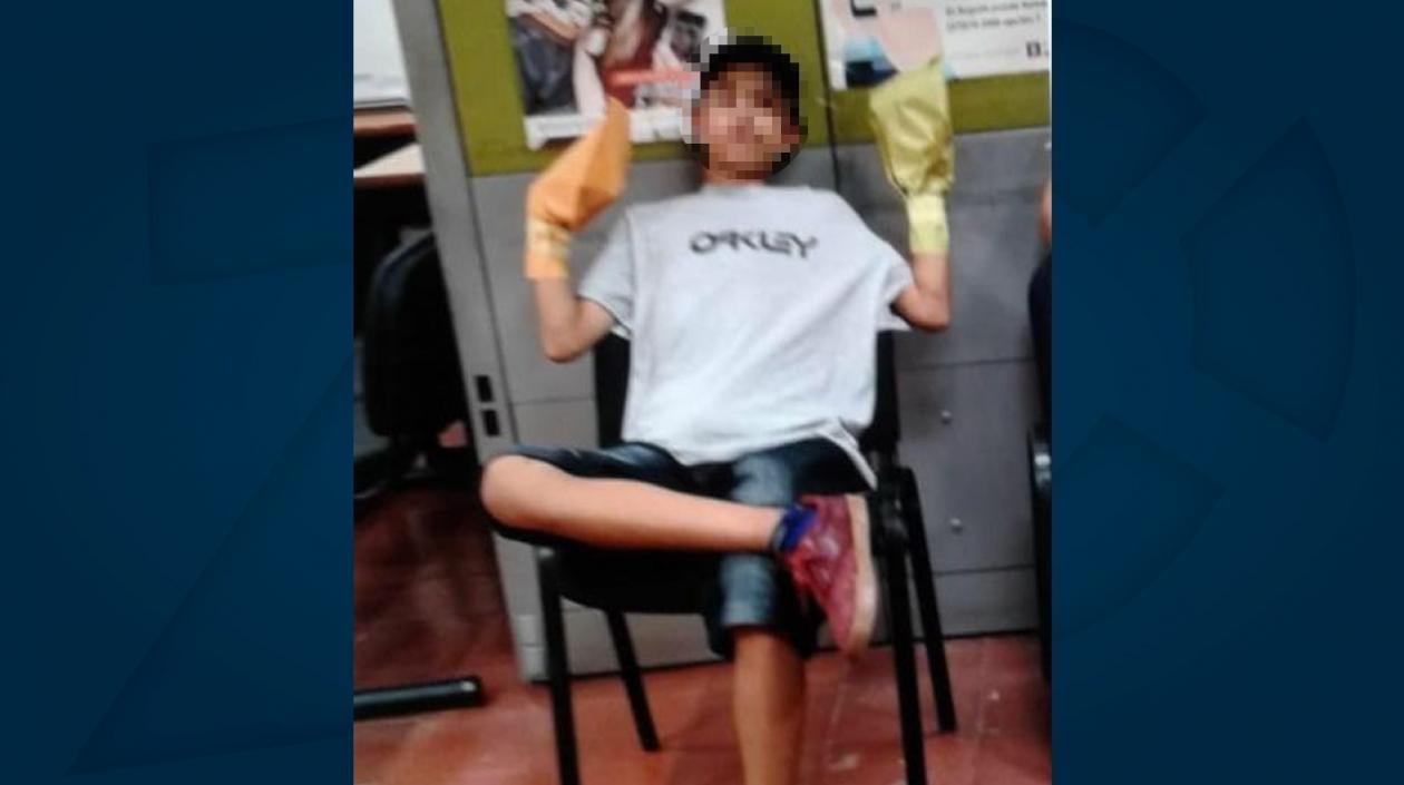 El menor aprehendido.