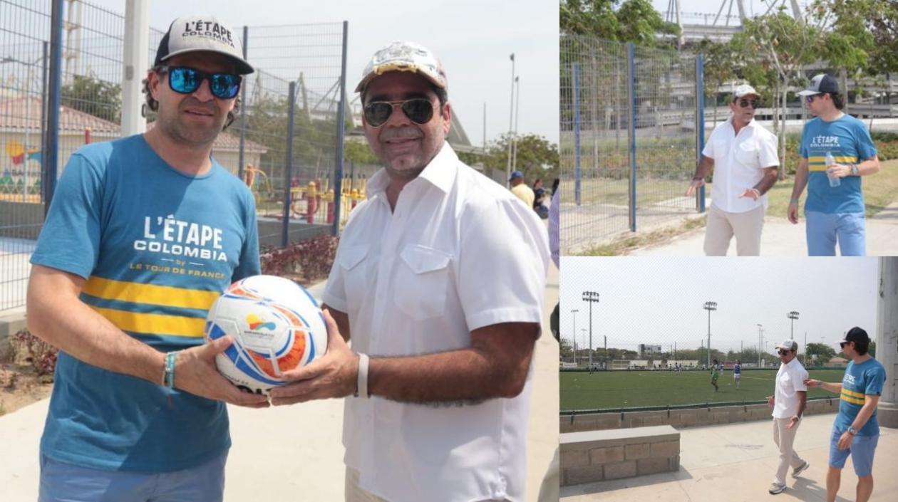 El Alcalde de Medellín, Federico Gutiérrez, en compañía del mandatario barranquillero, Alejandro Char.