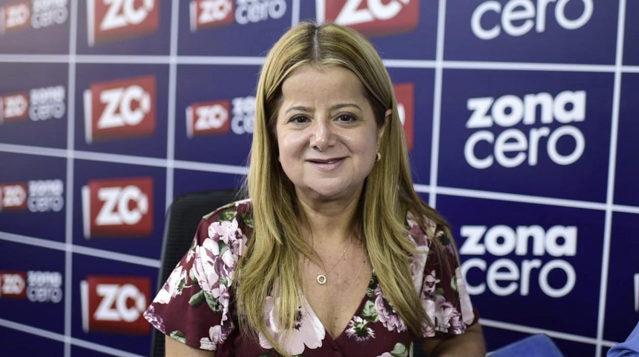 La exalcaldesa Elsa Noguera De la Espriella, durante su visita a Zona Cero.