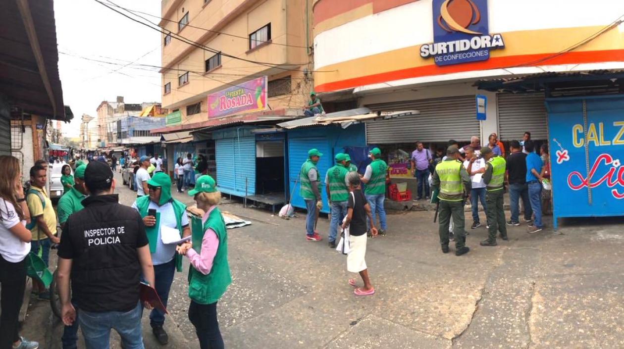 El operativo contó con acompañamiento policivo.