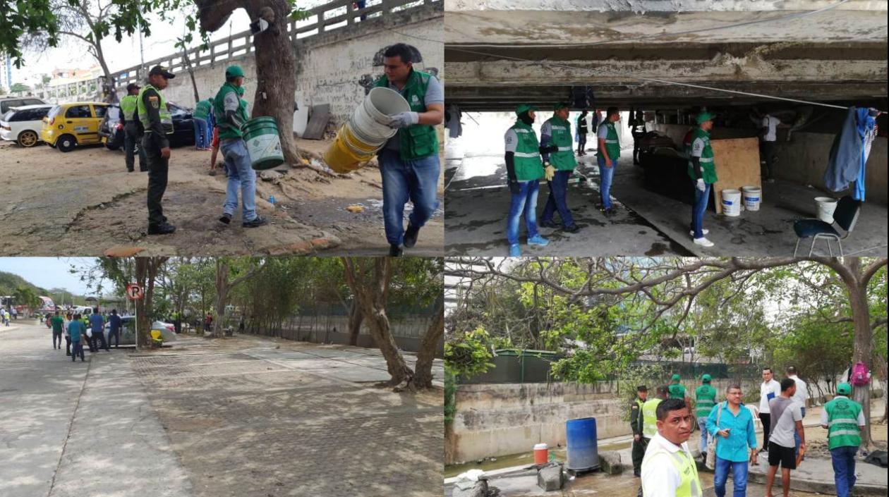 Imágenes de los dos operativos.