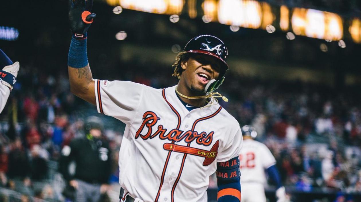 Ronald Acuña Jr., pelotero de los Bravos de Atlanta. 
