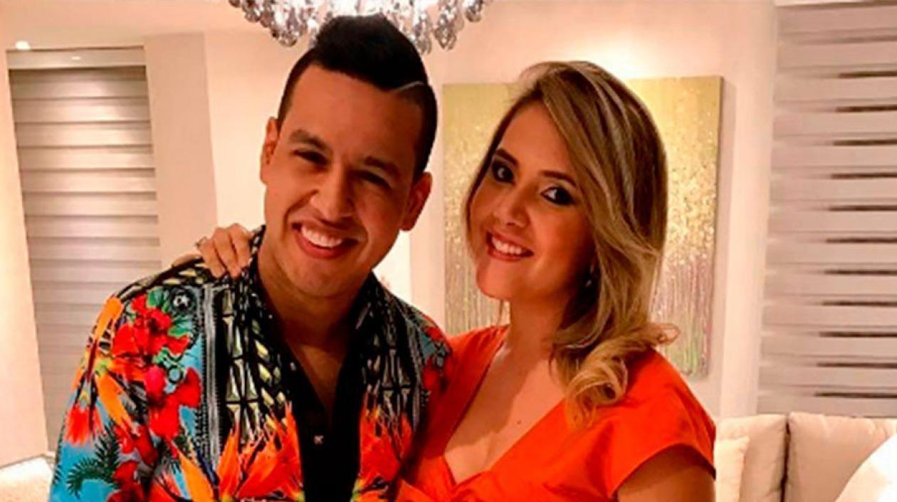 El cantante Martín Elías y su viuda Dayana Jaimes.