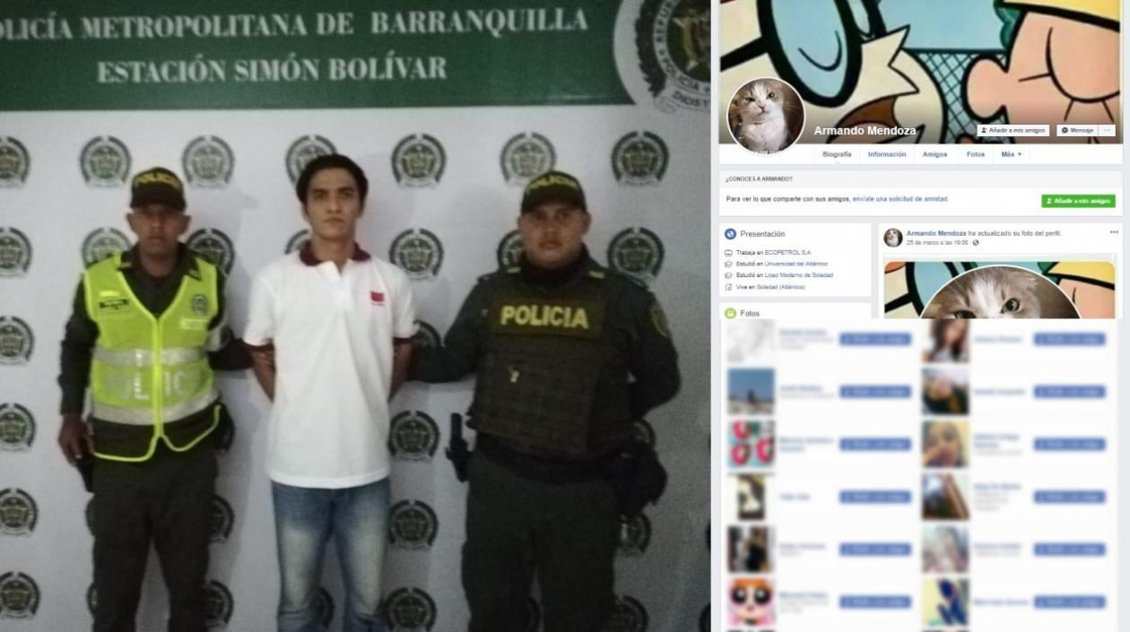 Jorge Armando Rodríguez Ayala, su perfil de Facebook y las niñas que tenía agregadas.