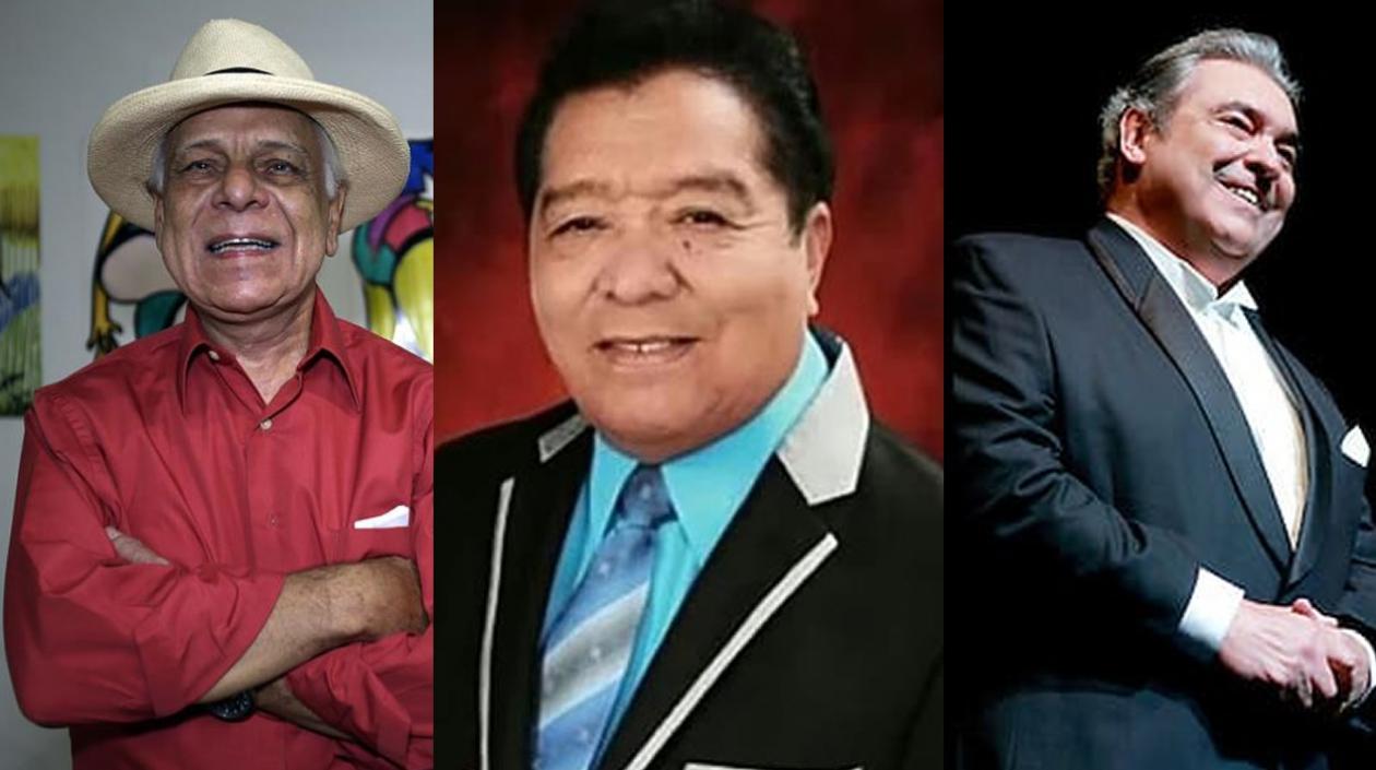 Los artistas Joe Quijano, Pastor López y Alberto Cortez.