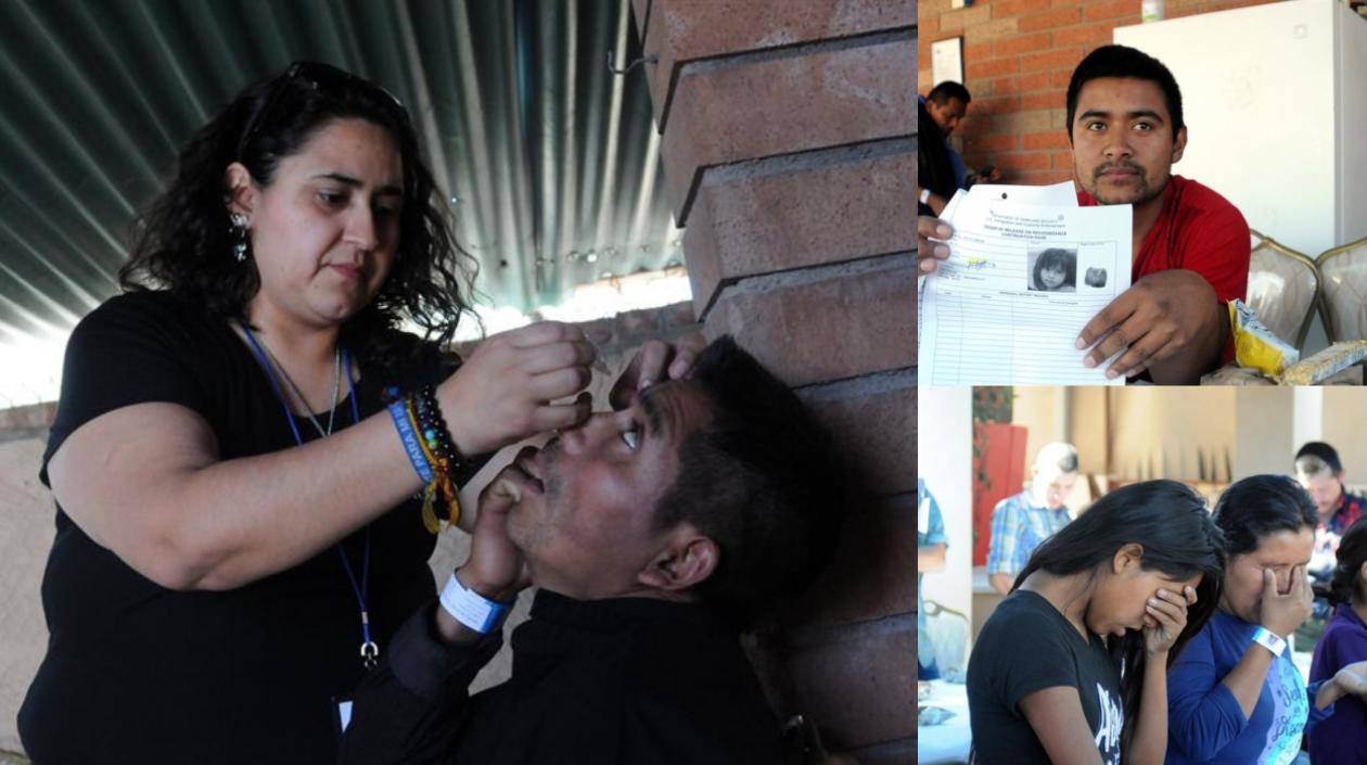 Parte del grupo de inmigrantes. 