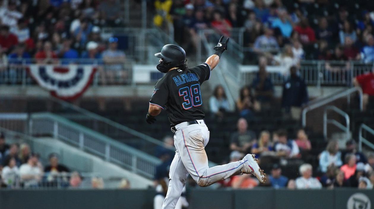 Jorge Alfaro, pelotero sincelejano de los Marlins. 