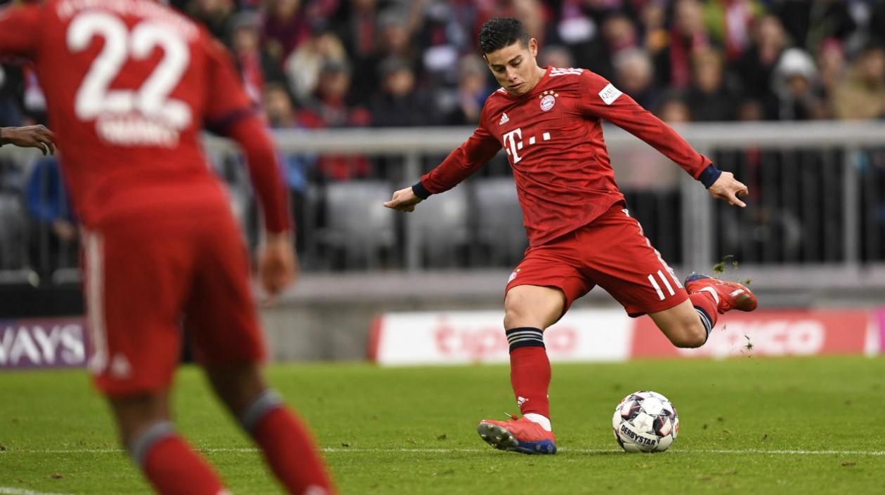 James Rodríguez, jugador del Bayern Múnich. 