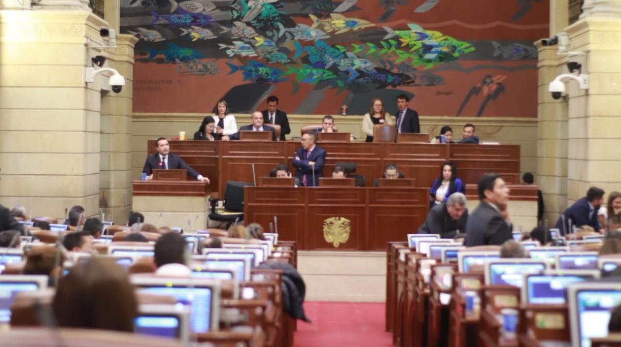 Imagen de la plenaria de la Cámara de Representantes.