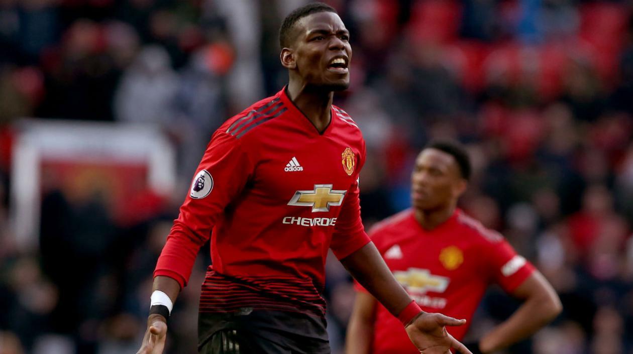 Paul Pogba celebra su anotación. 