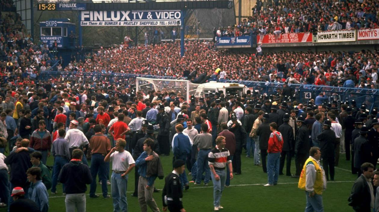 Momentos de la tragedia ocurrida en Hillsborough.