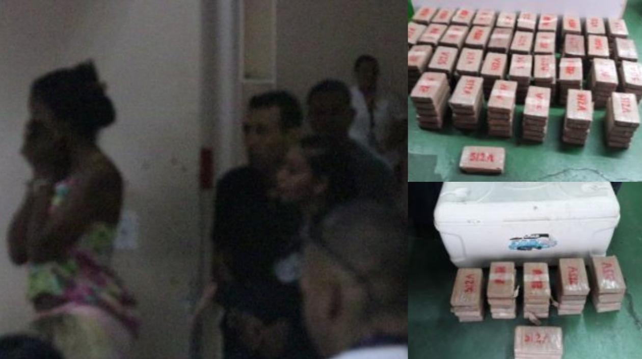 Los capturados y la droga.