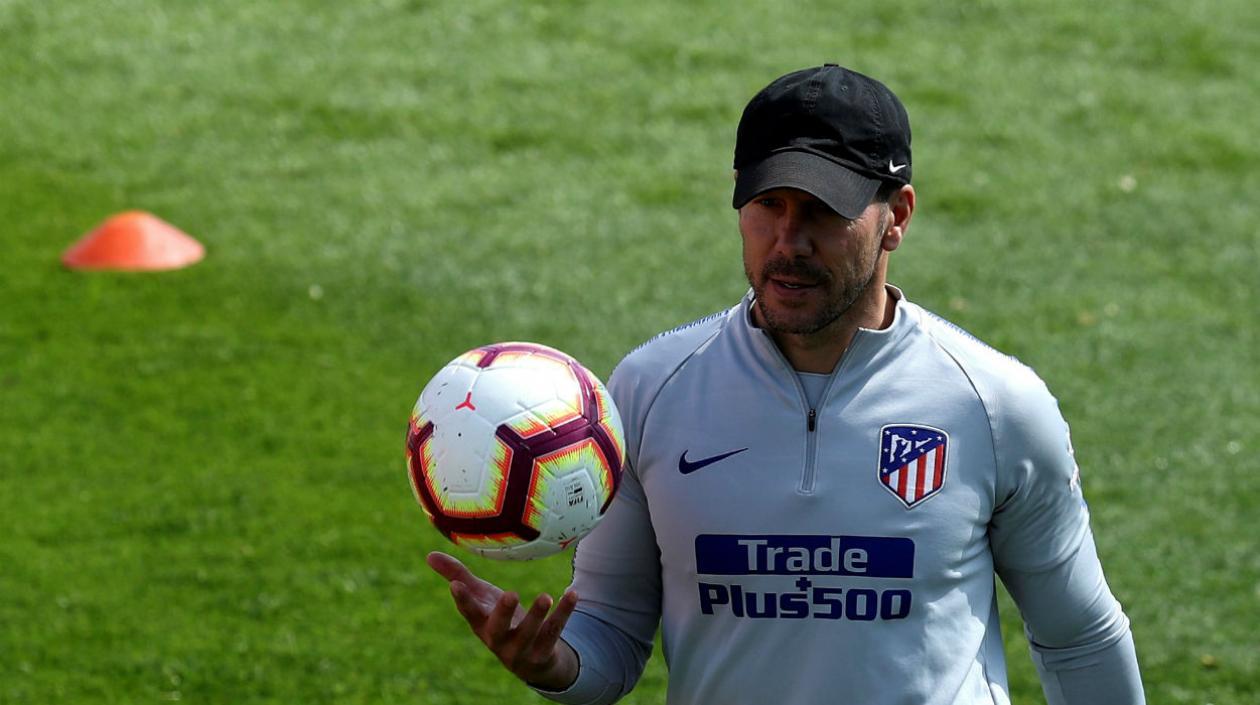 Diego Pablo Simeone, técnico del Atlético de Madrid. 