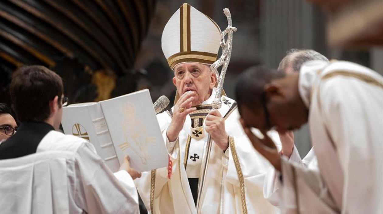 Papa Francisco en la basílica de San Pedro.