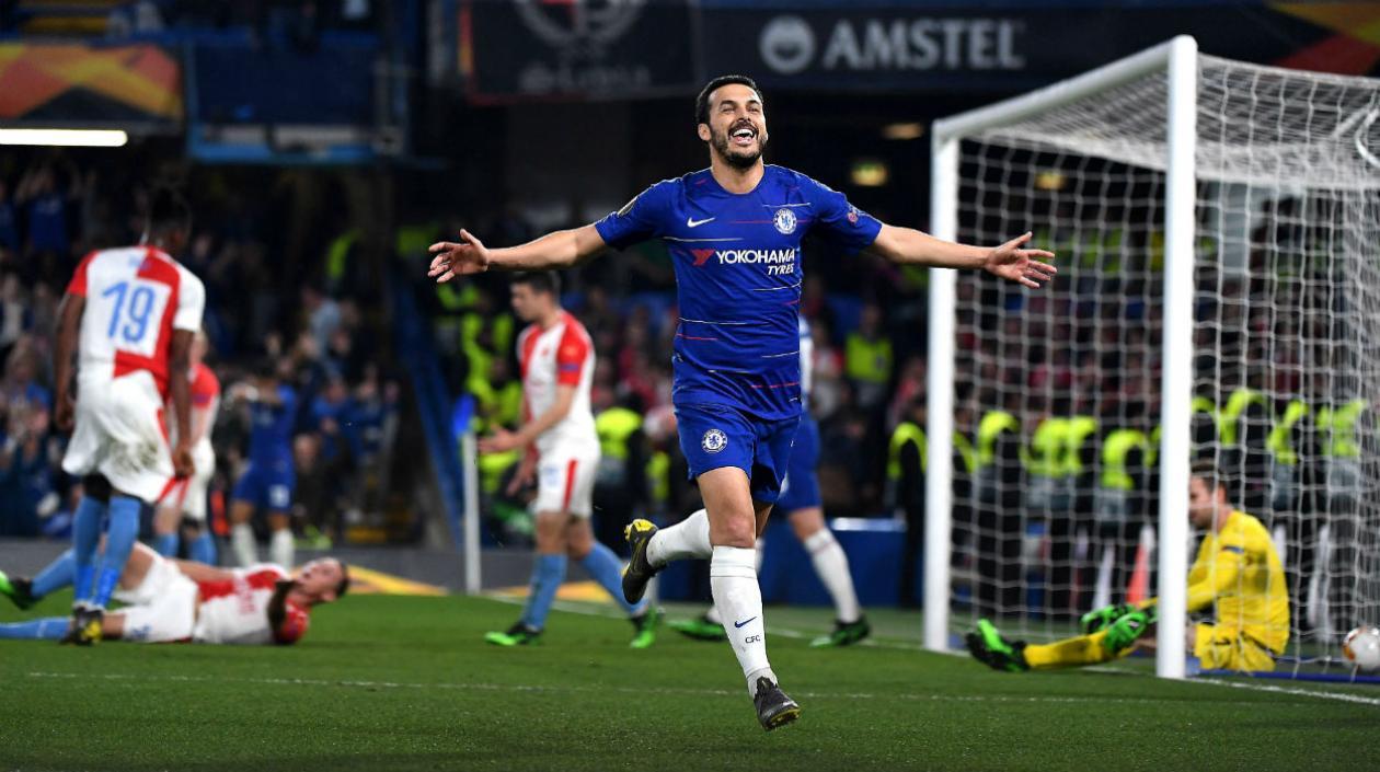 Pedro celebra su anotación. 