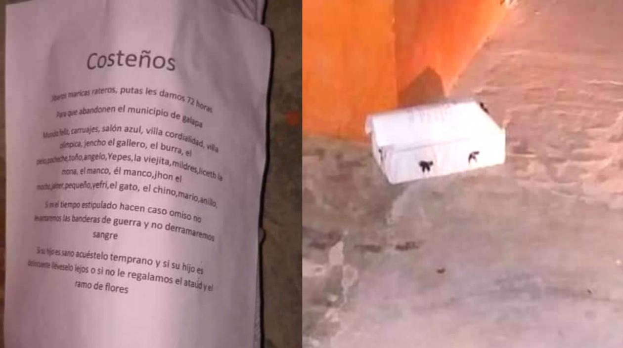 El panfleto y el pequeño ataúd.