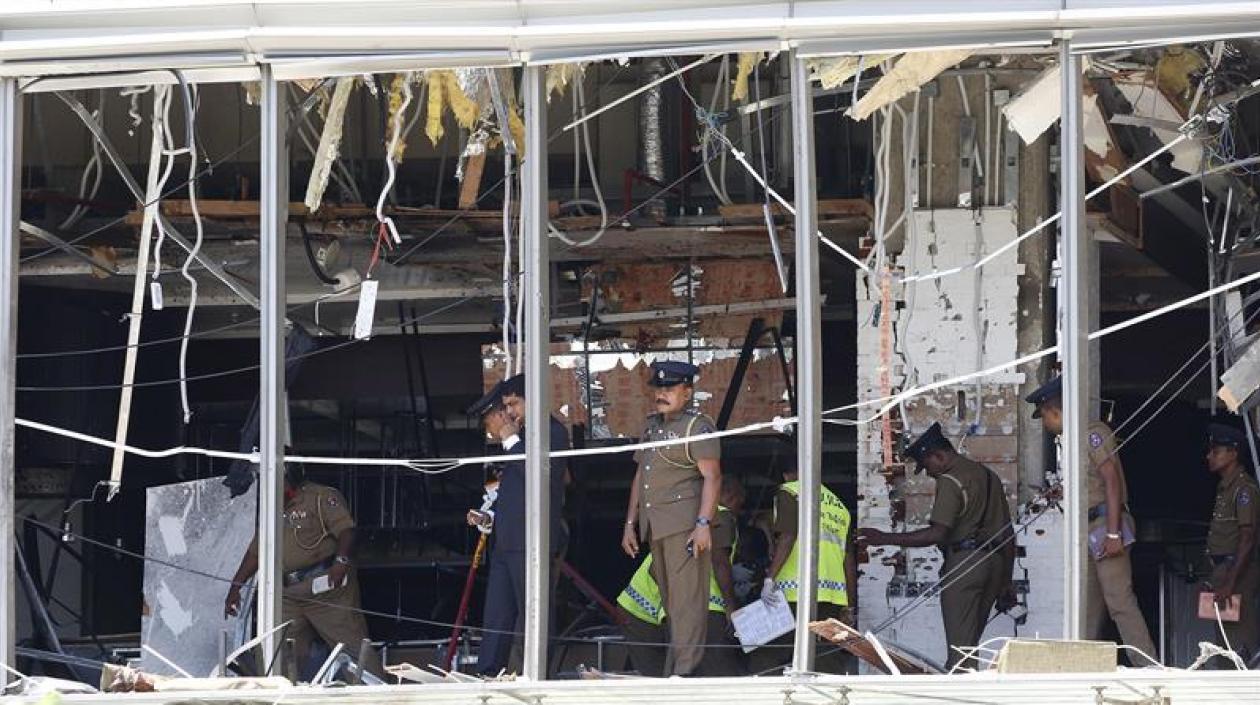 Imagen de los escombros en un hotel.