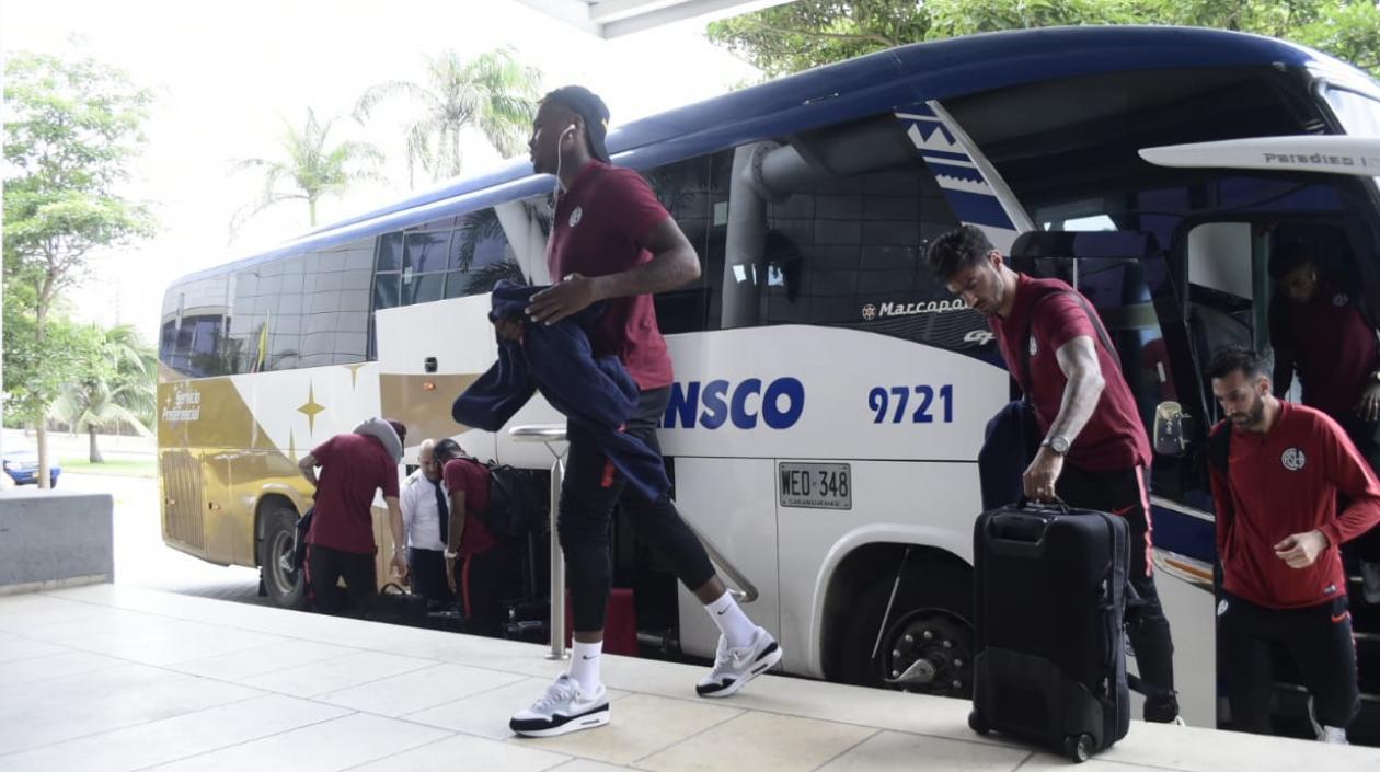 Llegada del equipo a Barranquilla.