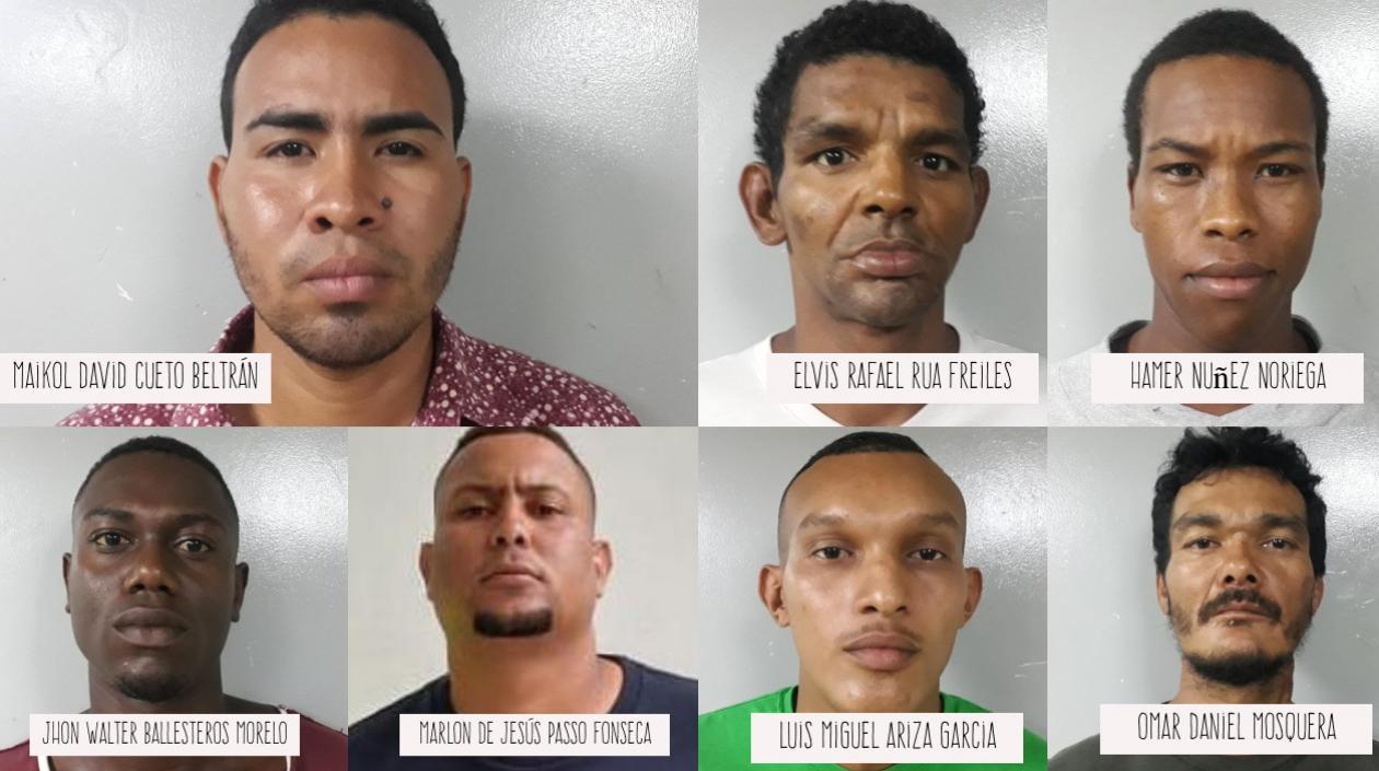 Los siete capturados por los atracos a los buses.