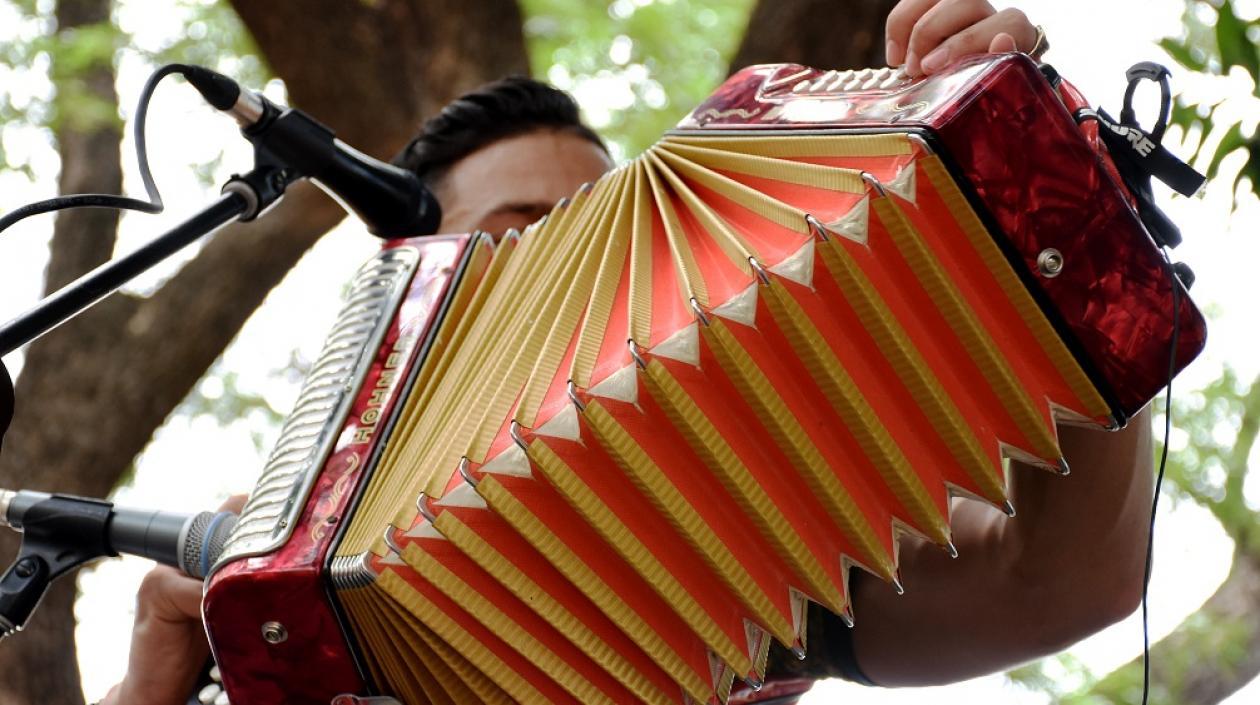 Acordeonero en el Festival Vallenato.